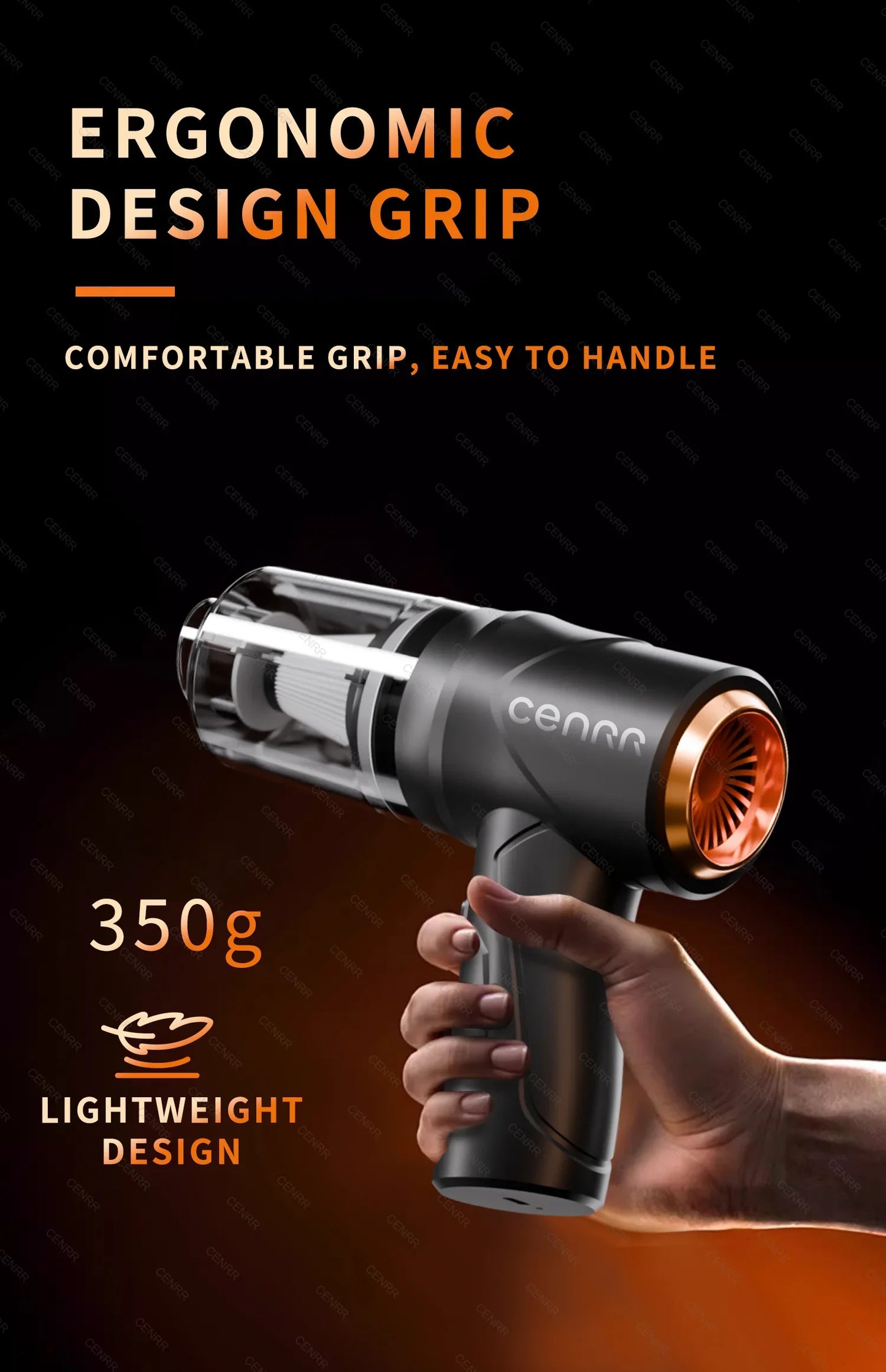 CENRR NEW 895000PA Car Vacuum Cleaner Cordless Powerful Wireless Car Cleaner Cleaning Machine HandHeld Portable Vacuum Cleaner