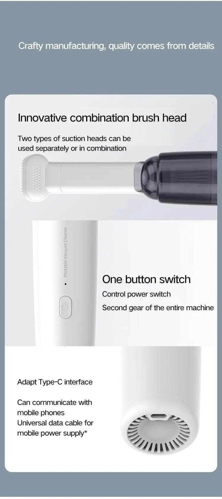 Mini Vacuum Cleaner For Car,House and Pets